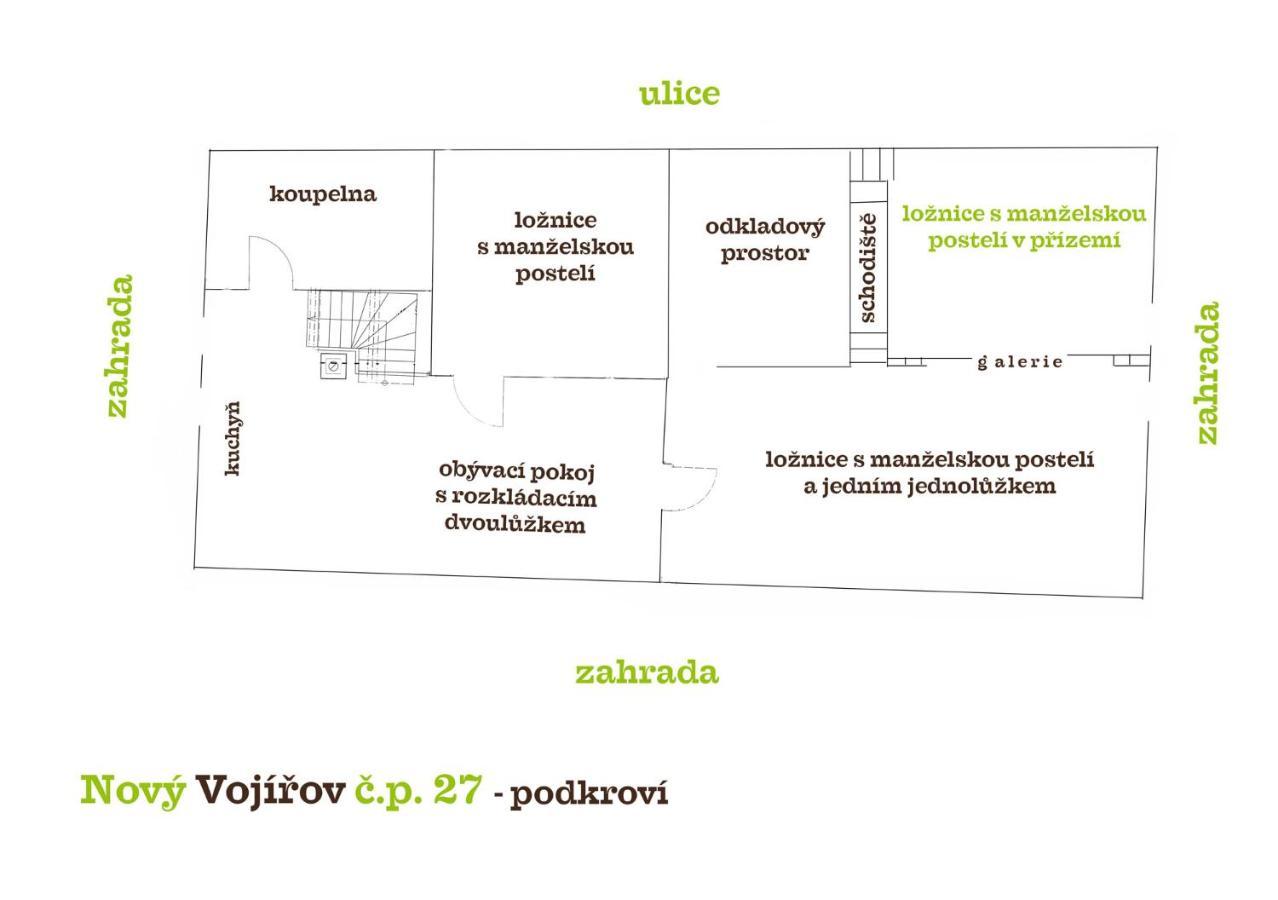 Chalupa Novy Vojirov Cp. 27 Nová Bystřice Eksteriør bilde